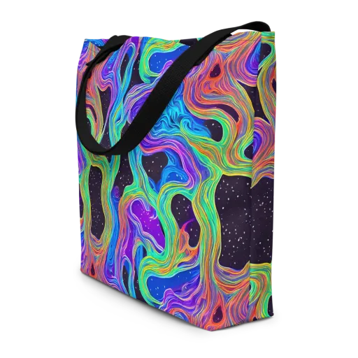 Infinite Chromatics on a Large Tote Bag W/ Pocket