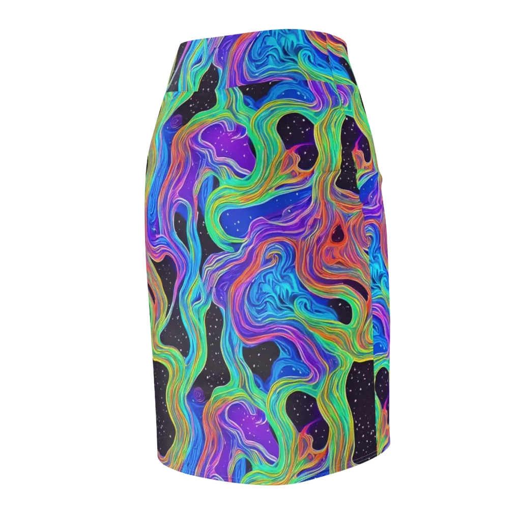 Infinite Chromatics on Pencil Skirt — Back Side
