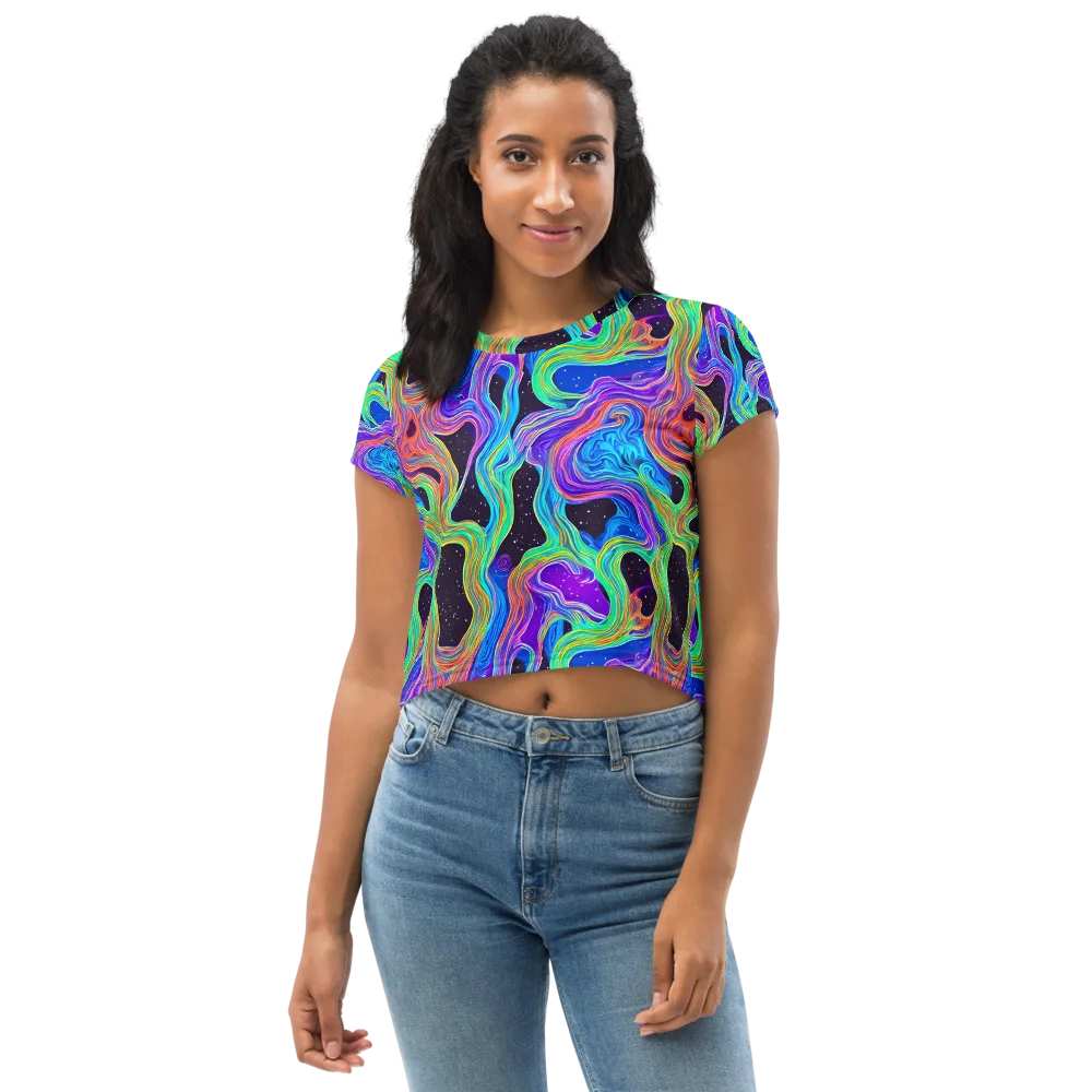 Infinite Chromatics on Crop Tee — Front