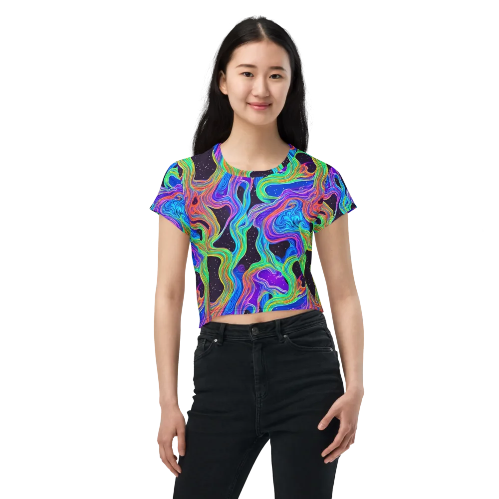 Infinite Chromatics on Crop Tee — Front