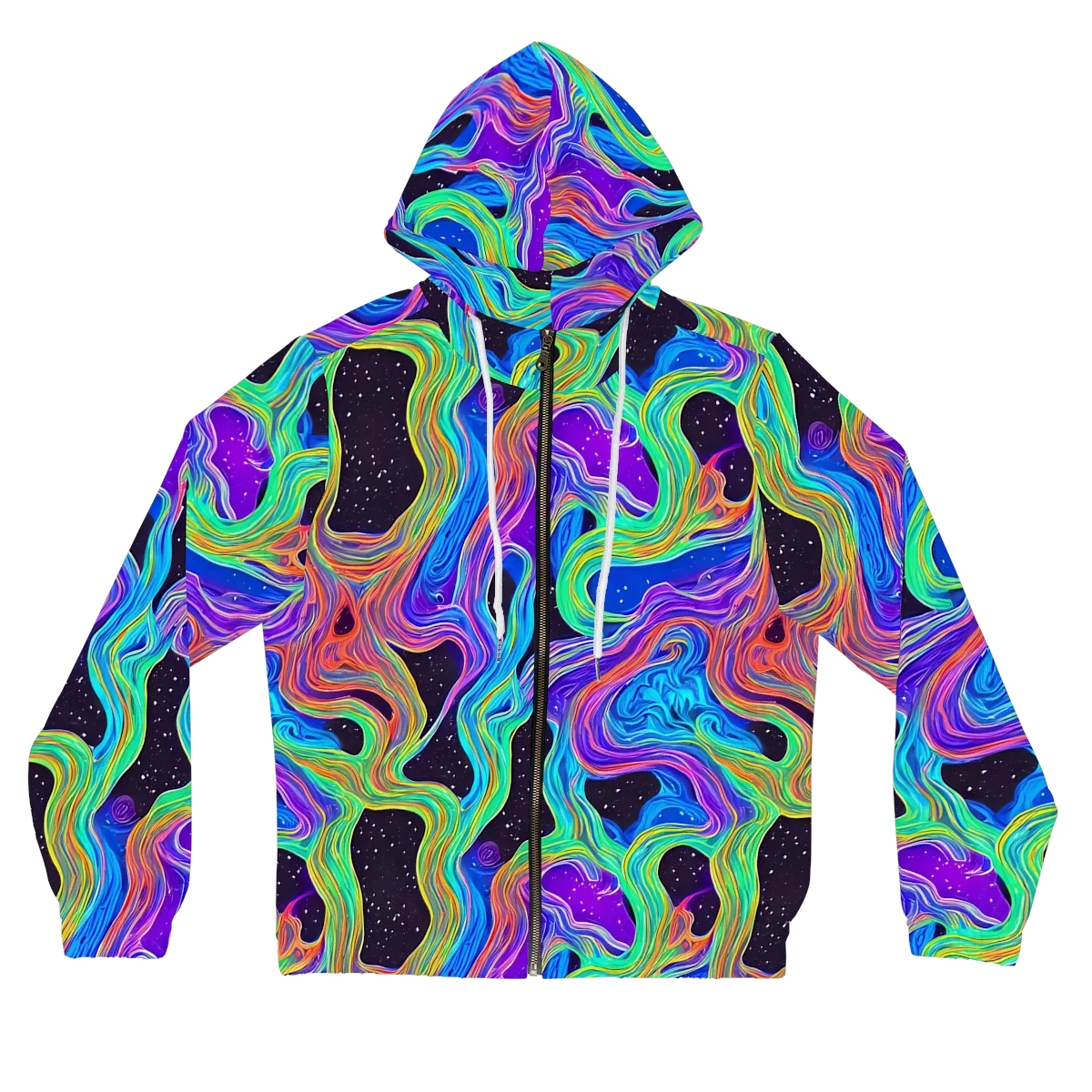 Infinite Chromatics on Women's Full-Zip Hoodie — Front