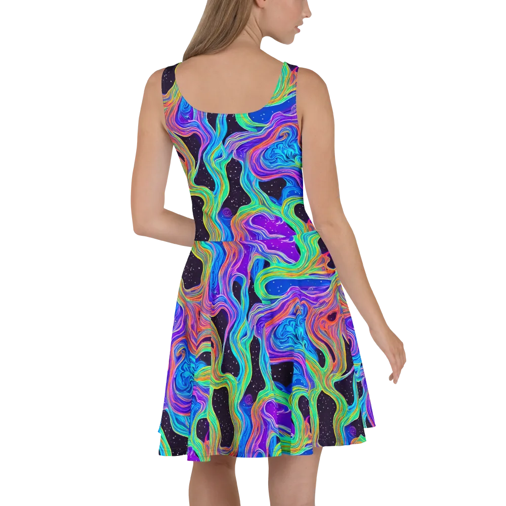 Infinite Chromatics on Skater Dress — Back