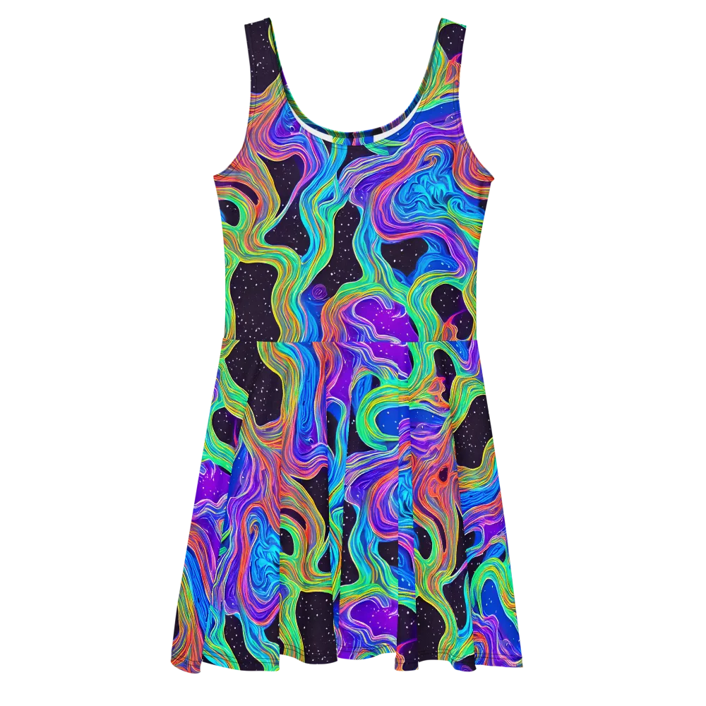 Infinite Chromatics on Skater Dress — Front