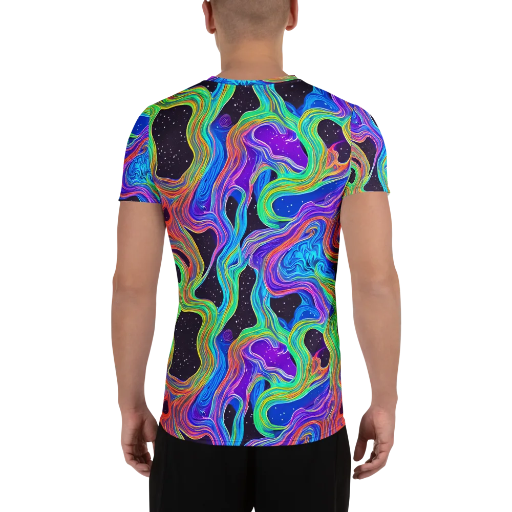 Infinite Chromatics on Men's Athletic T-Shirt — Back