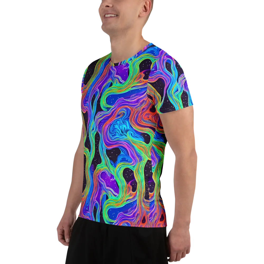 Infinite Chromatics on Men's Athletic T-Shirt — Left
