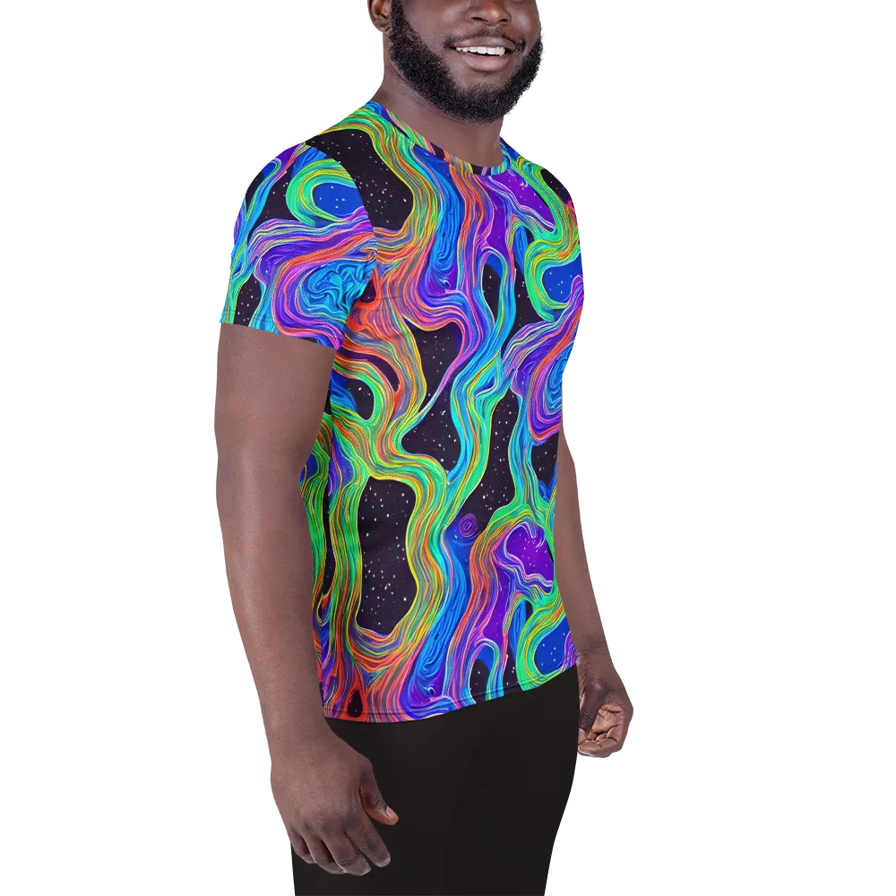 Infinite Chromatics on Men's Athletic T-Shirt — Right