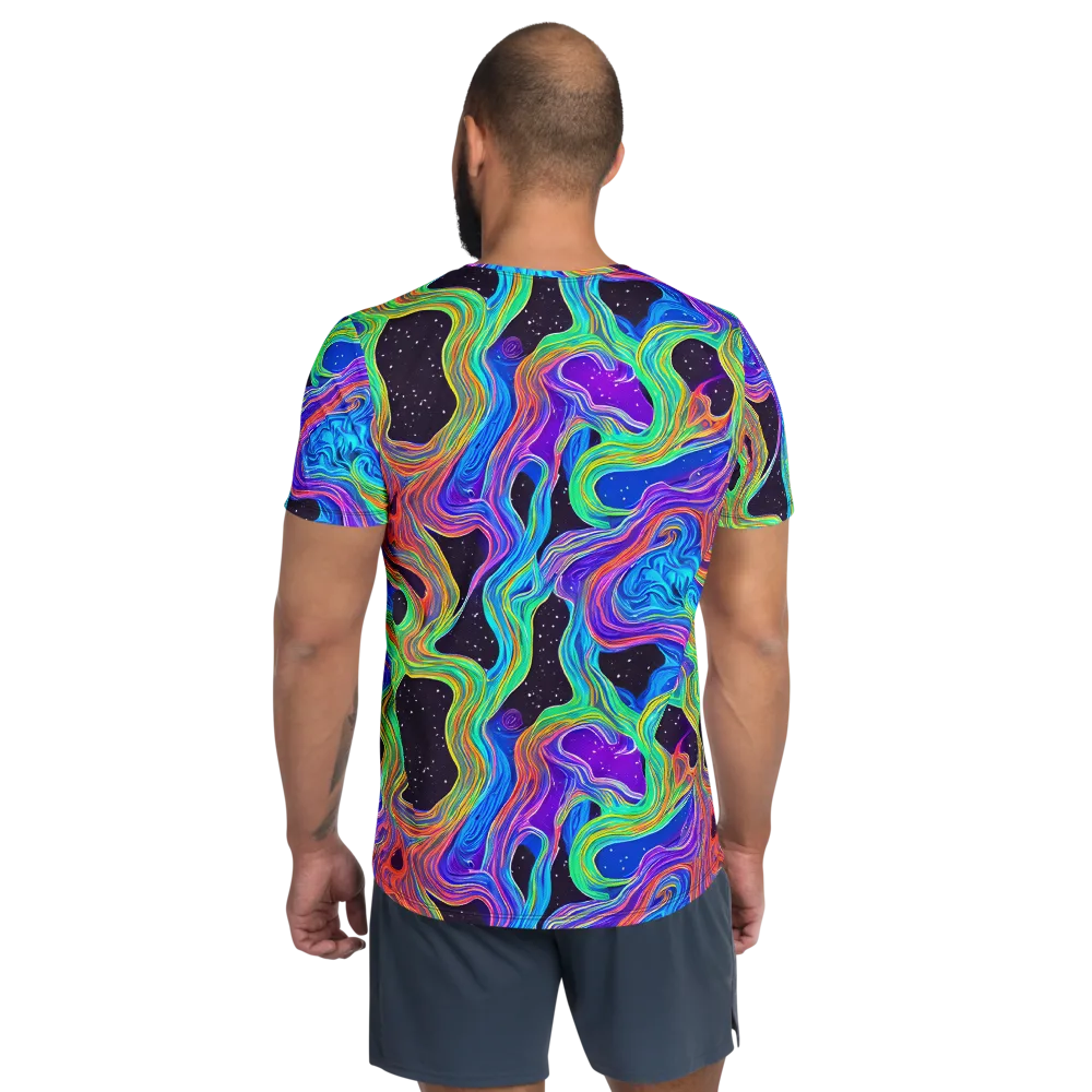 Infinite Chromatics on Men's Athletic T-Shirt — Back