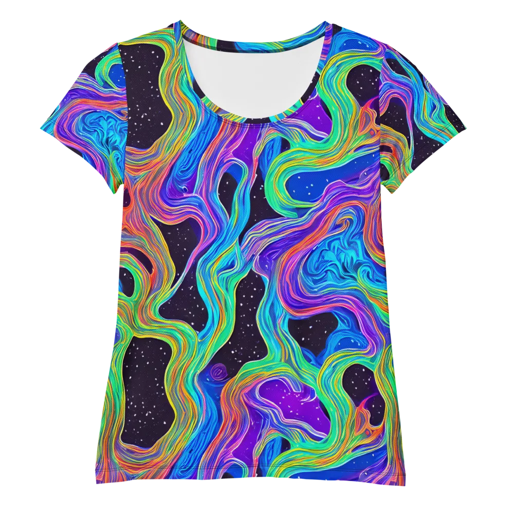 Infinite Chromatics on Women's Athletic T-Shirt — Front