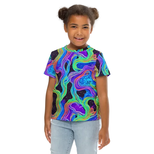 Infinite Chromatics on a Kids Crew Neck T-Shirt