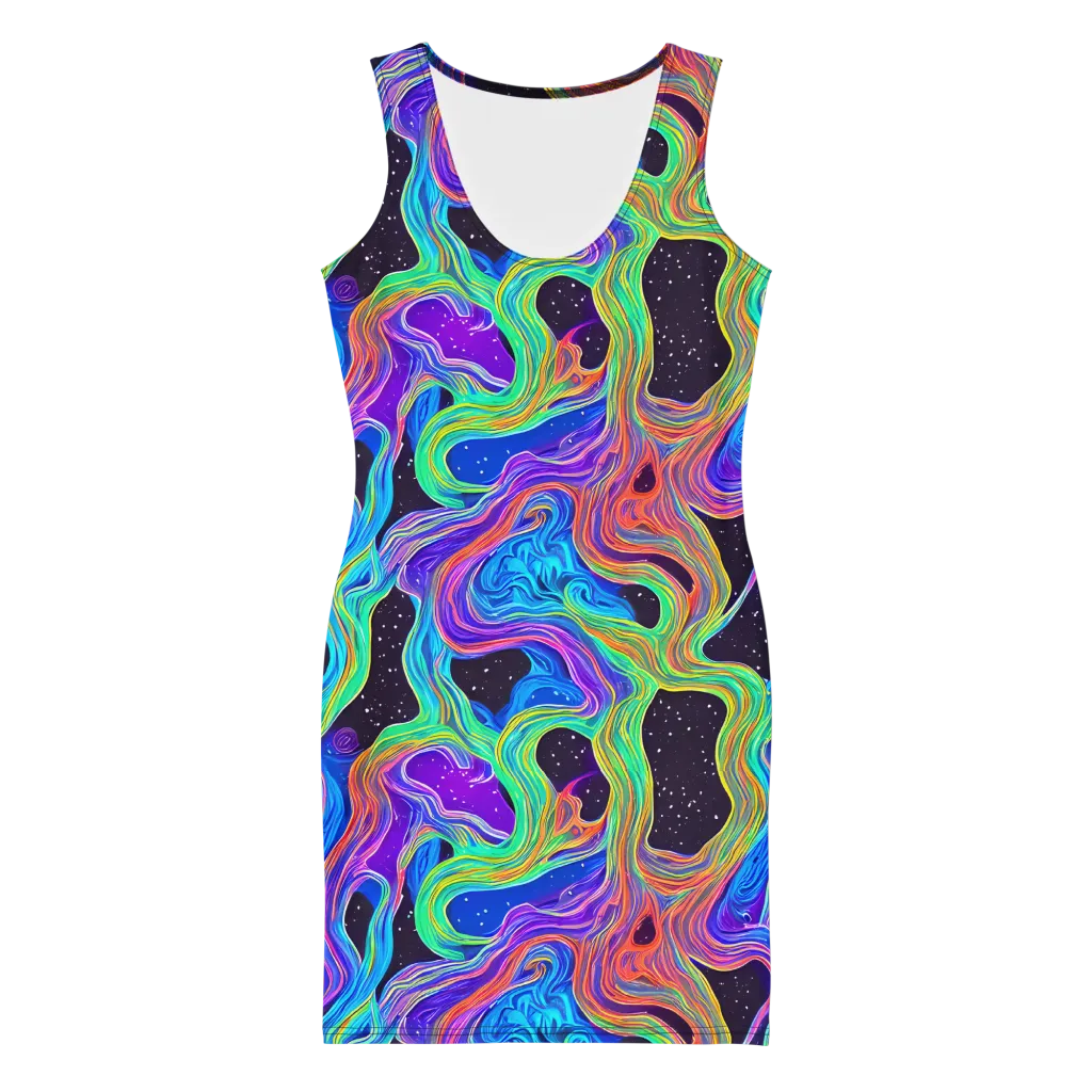 Infinite Chromatics on Bodycon Dress — Front