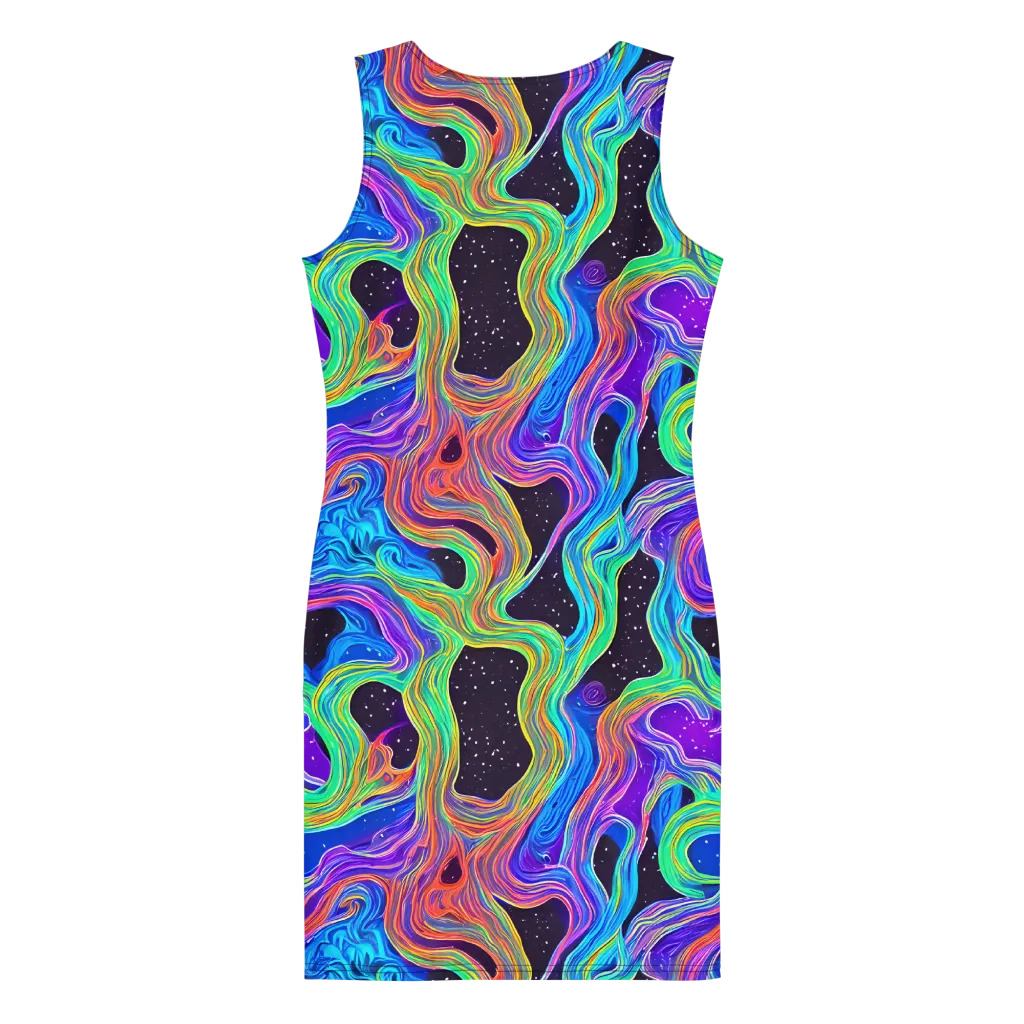 Infinite Chromatics on Bodycon Dress — Back