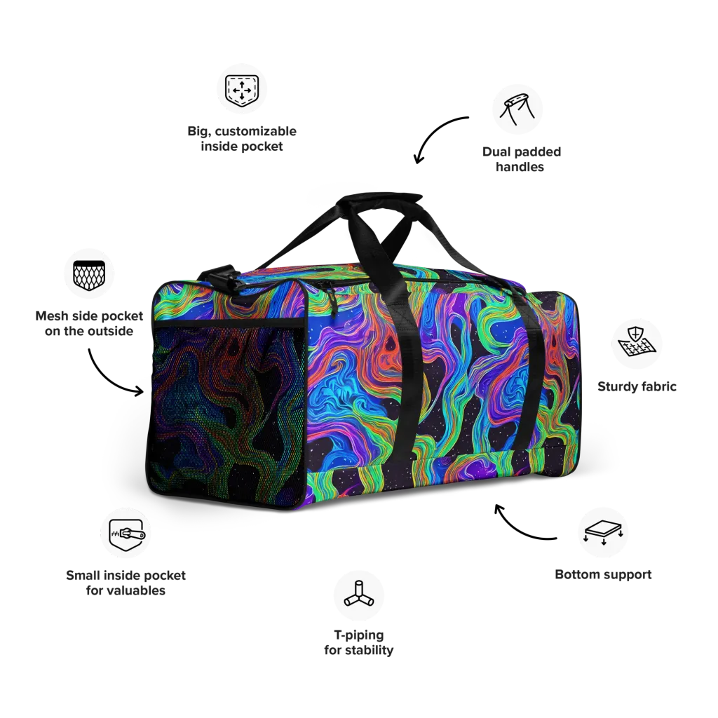 Infinite Chromatics on Duffle Bag — Right Front