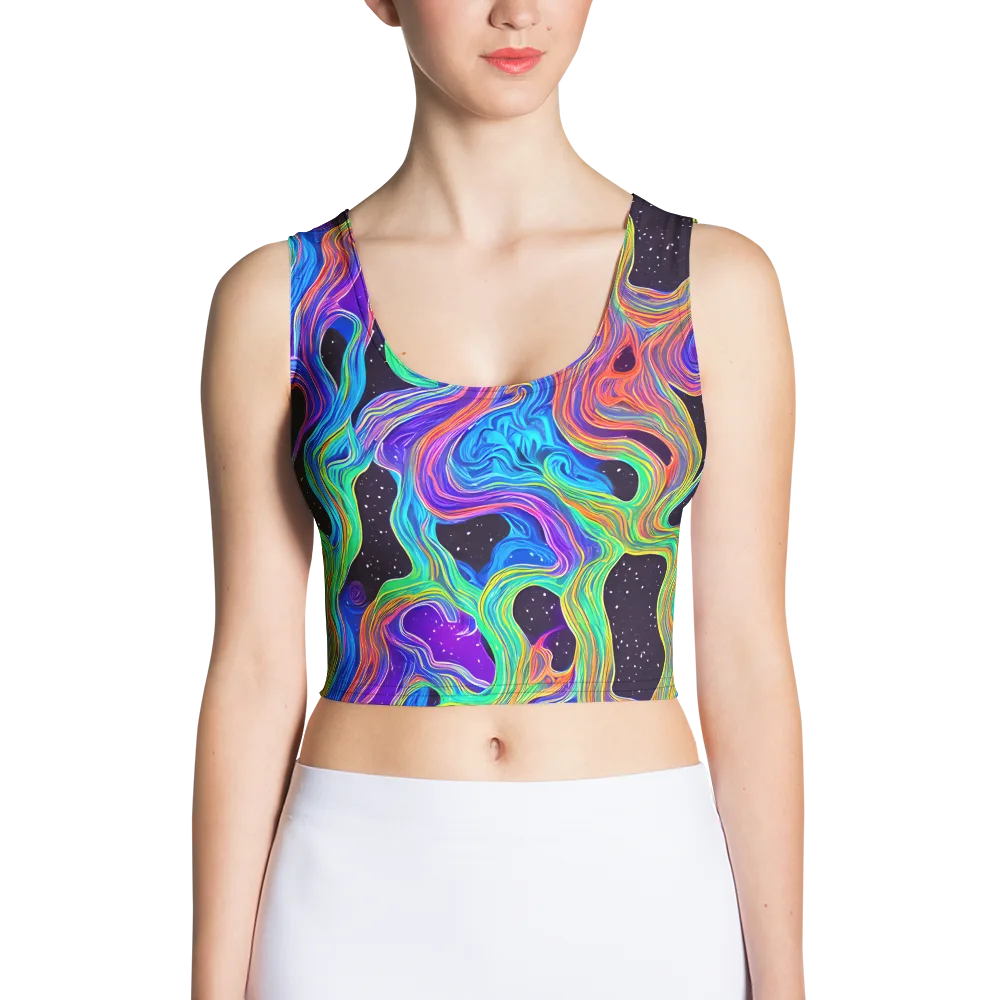Infinite Chromatics on Crop Top — Front