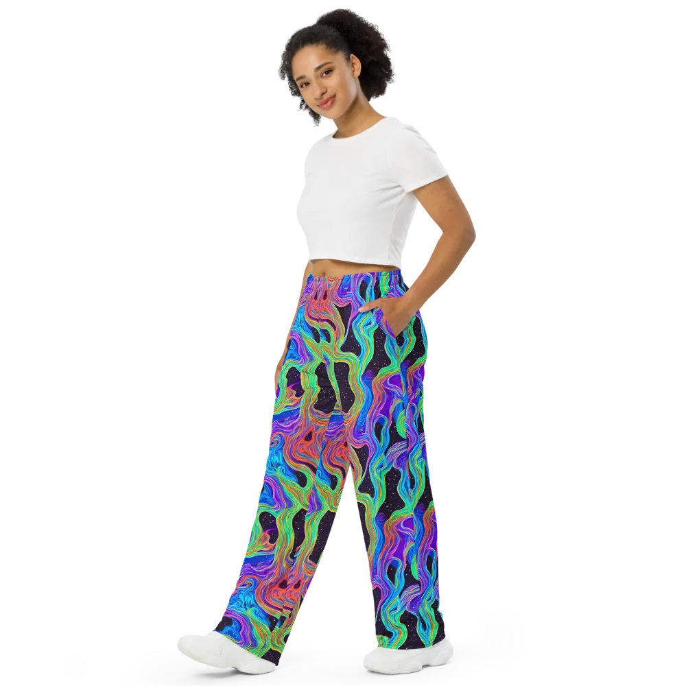 Infinite Chromatics on Wide-Leg Pants — Left Front