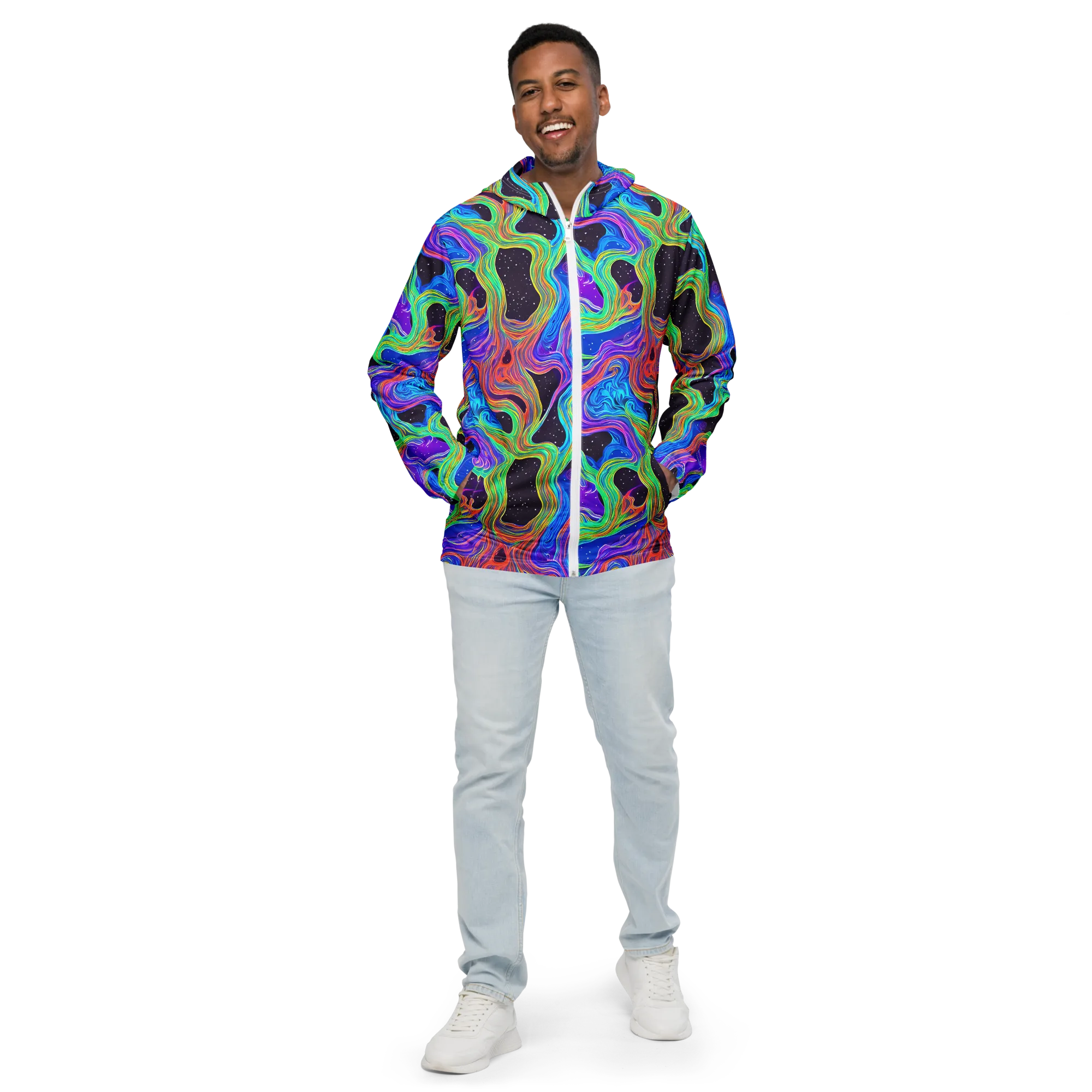 Infinite Chromatics on Men's Windbreaker — Front