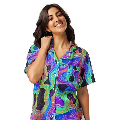 Infinite Chromatics on a Women's Short Sleeve Pajama Top