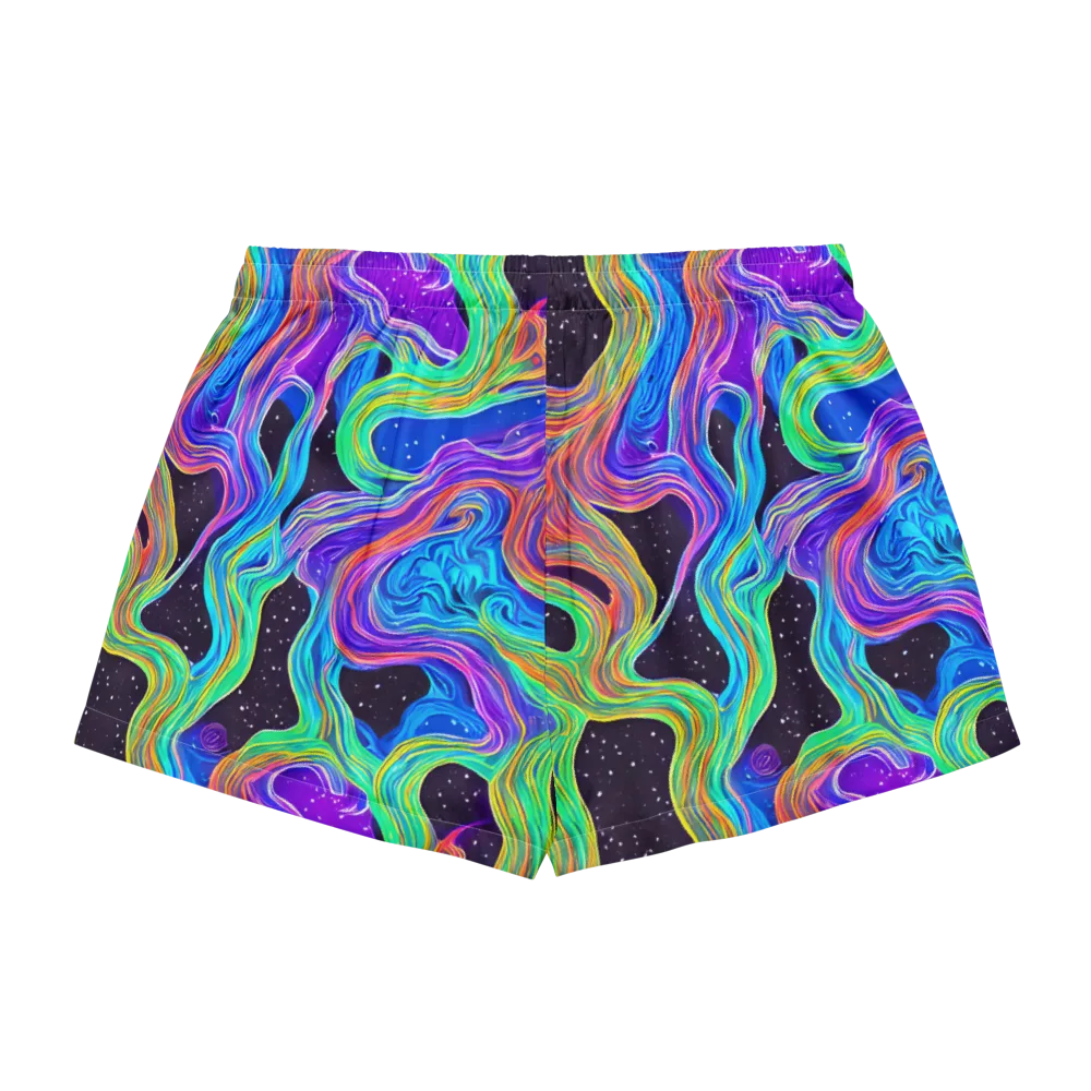 Infinite Chromatics on Women's Pajama Shorts — Back
