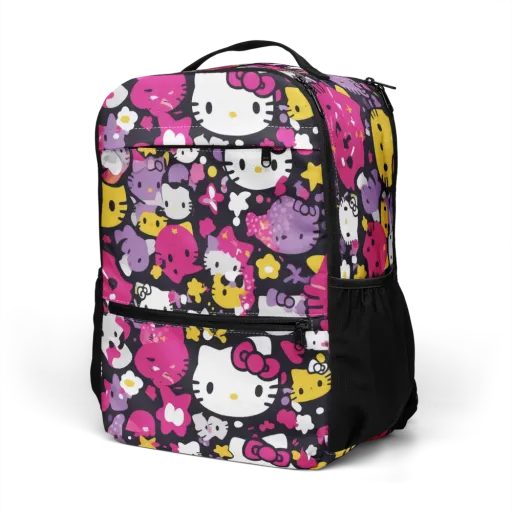 Neon Kitty Carnival on a Utility Backpack