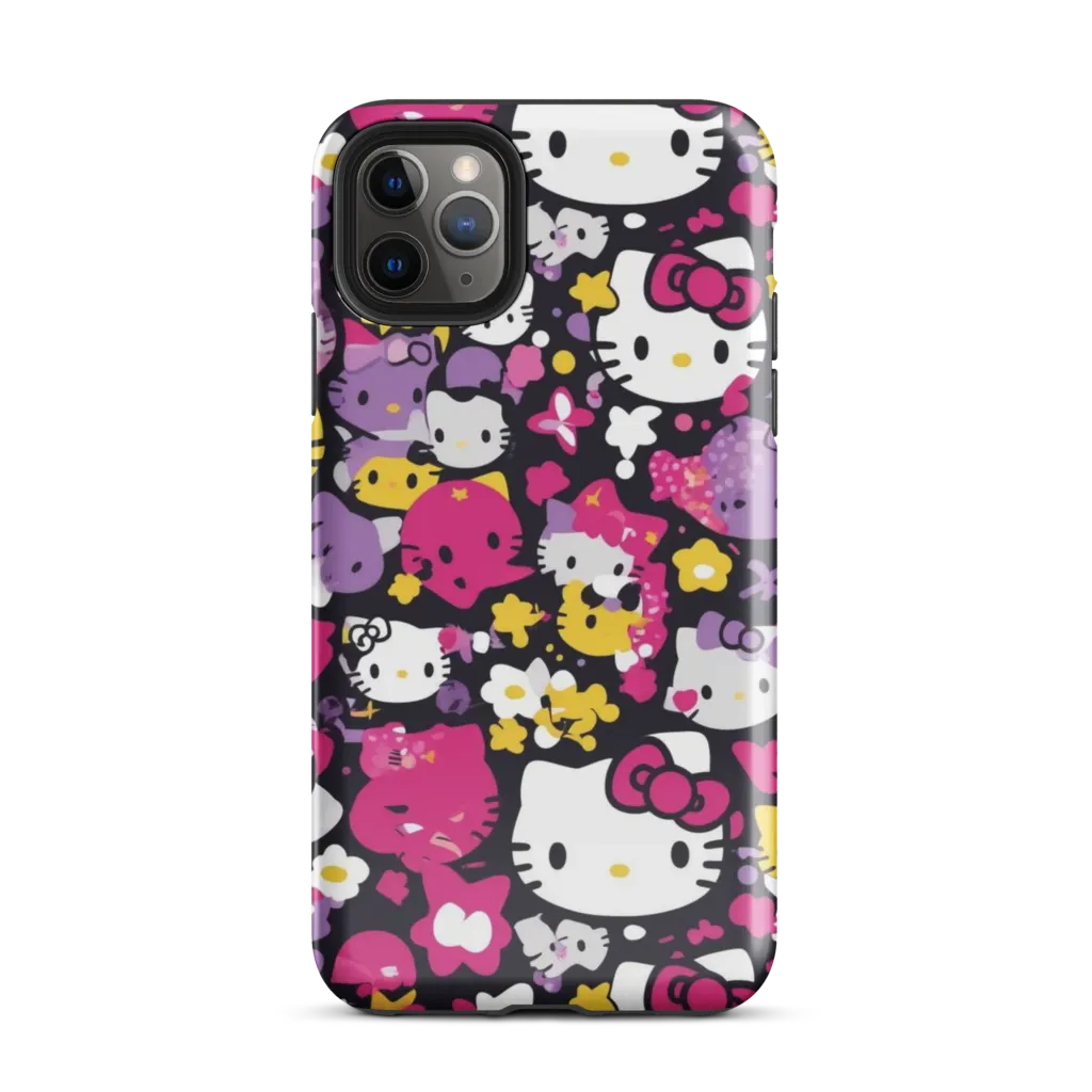 Neon Kitty Carnival on Tough Case for iPhone® — Front