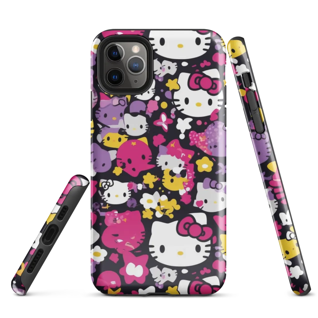 Neon Kitty Carnival on Tough Case for iPhone® — Front