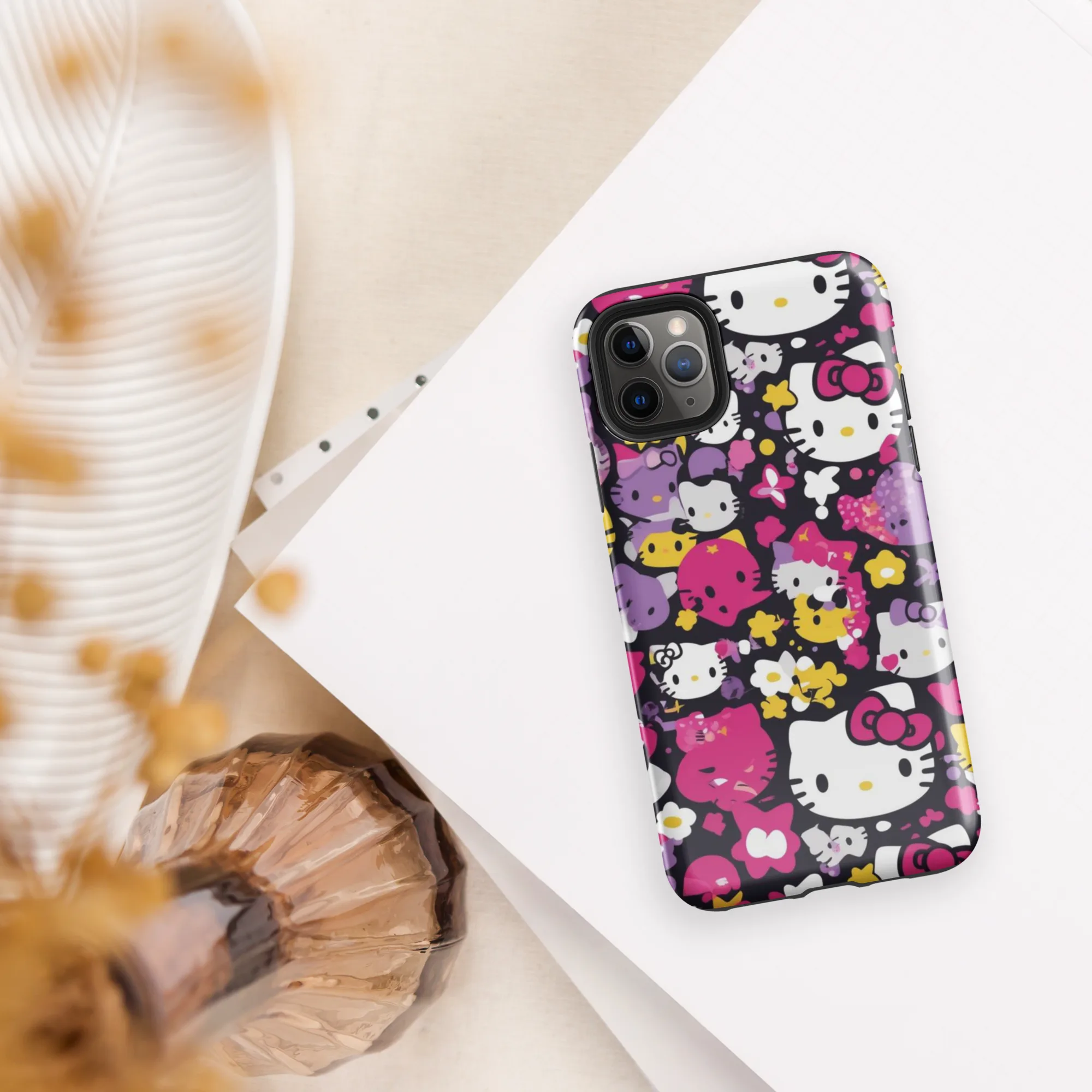 Neon Kitty Carnival on Tough Case for iPhone® — Front