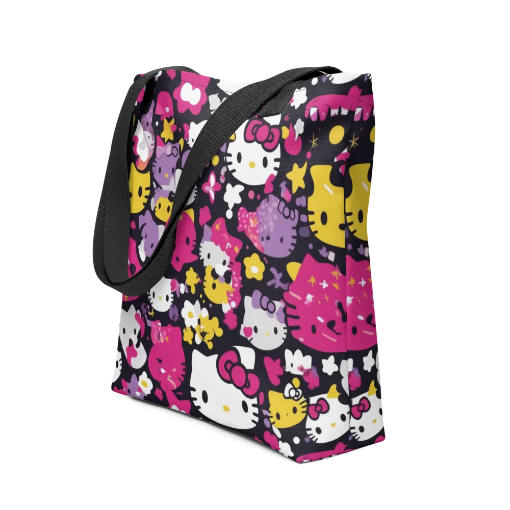 Neon Kitty Carnival on Tote Bag — Front