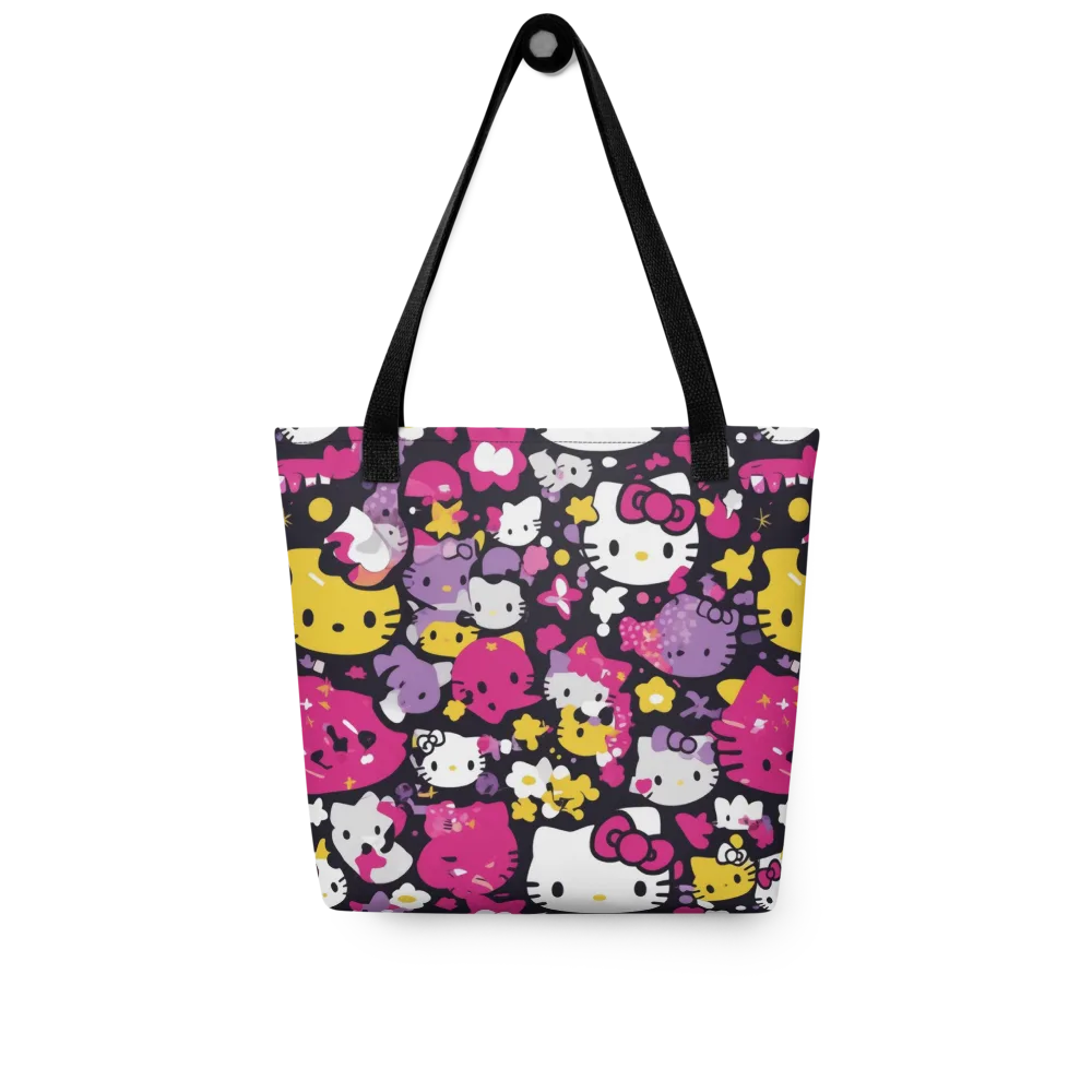 Neon Kitty Carnival on Tote Bag — Front