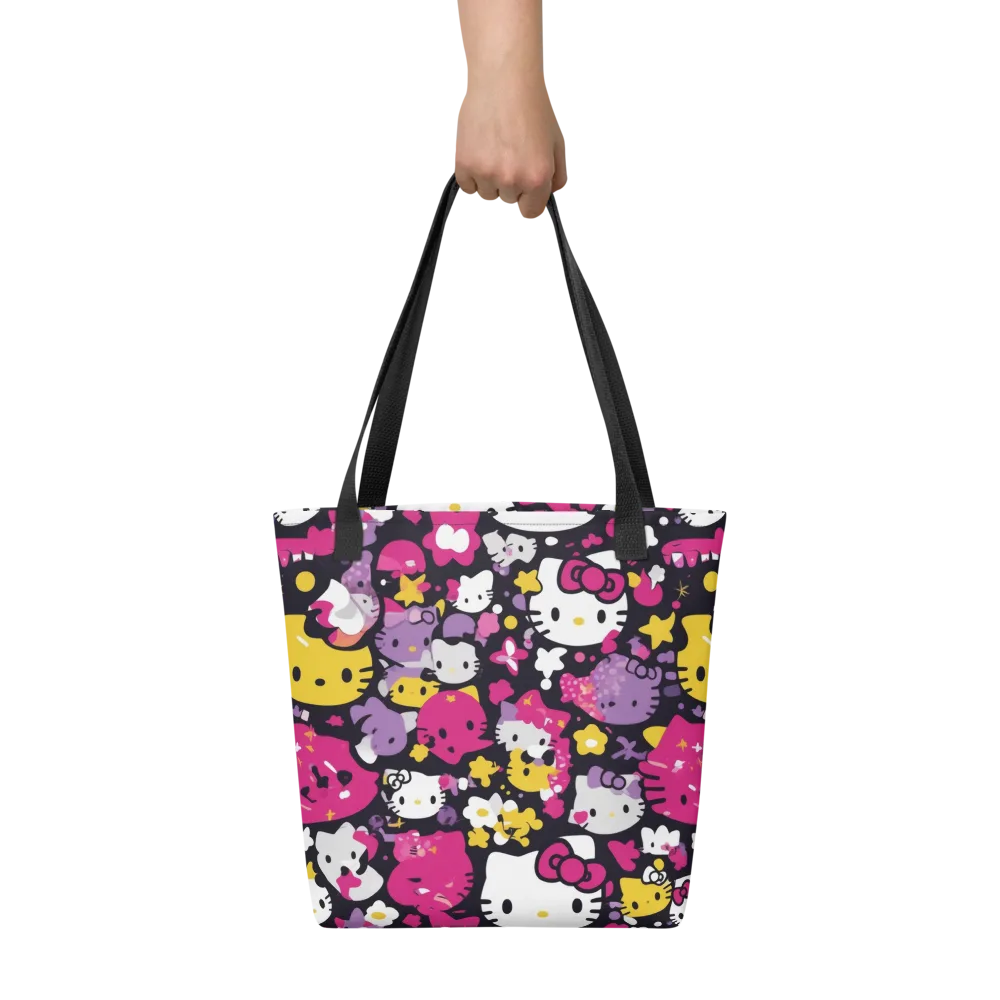Neon Kitty Carnival on Tote Bag — Front