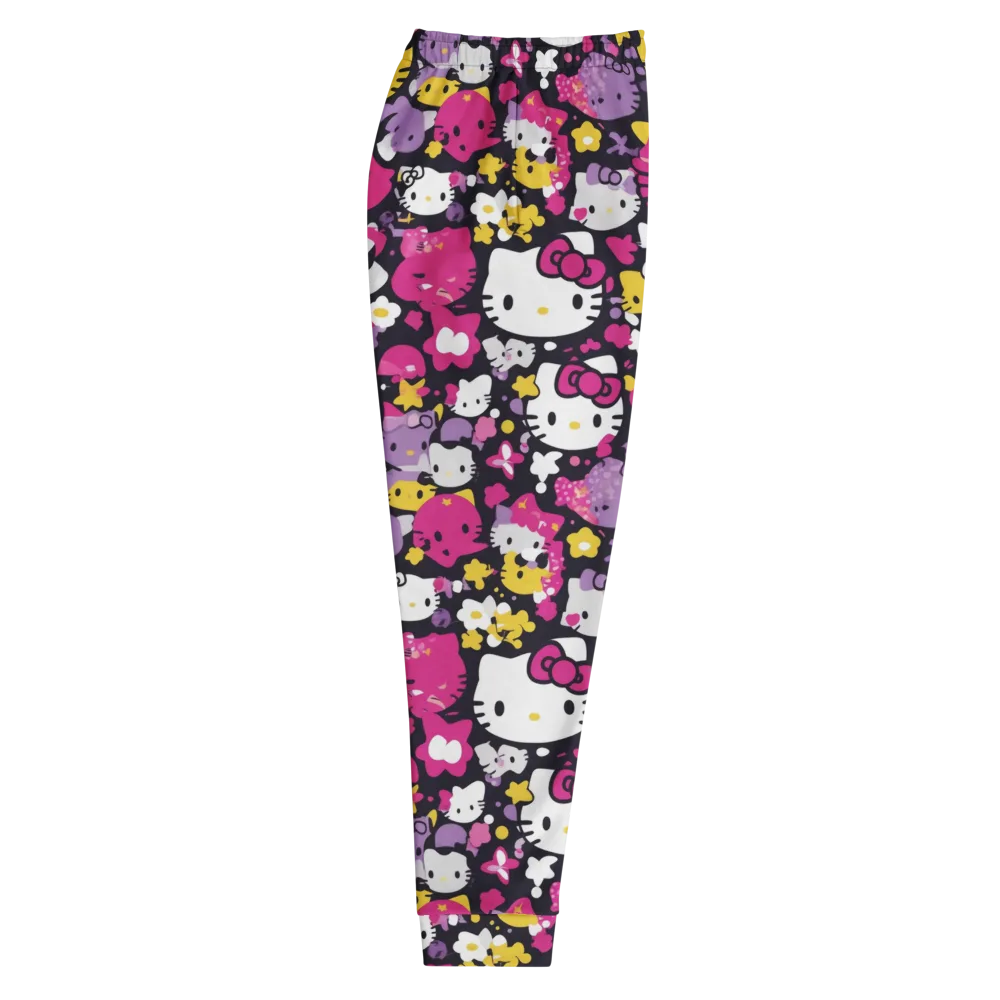 Neon Kitty Carnival on Men's Joggers — Right
