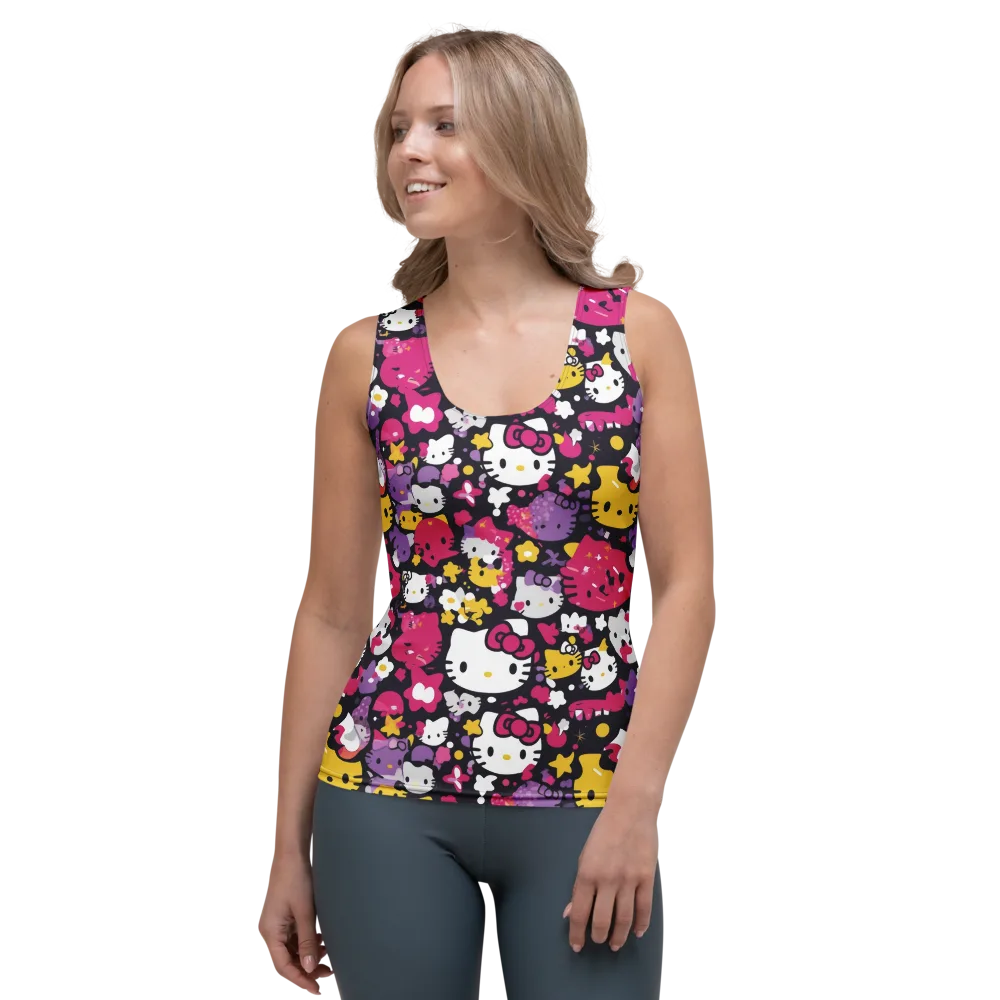 Neon Kitty Carnival on Women's Tank Top — Front