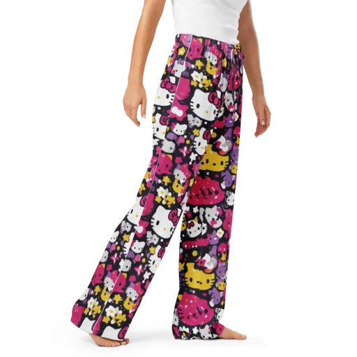 Neon Kitty Carnival on a Women's Pajama Pants