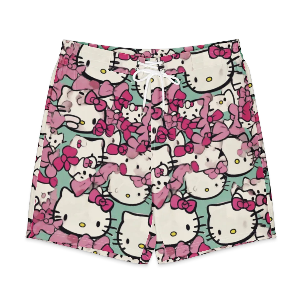 Bowberry Parade on Men's Board Shorts — Front