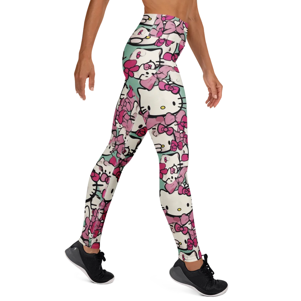 Bowberry Parade on Yoga Leggings — Right