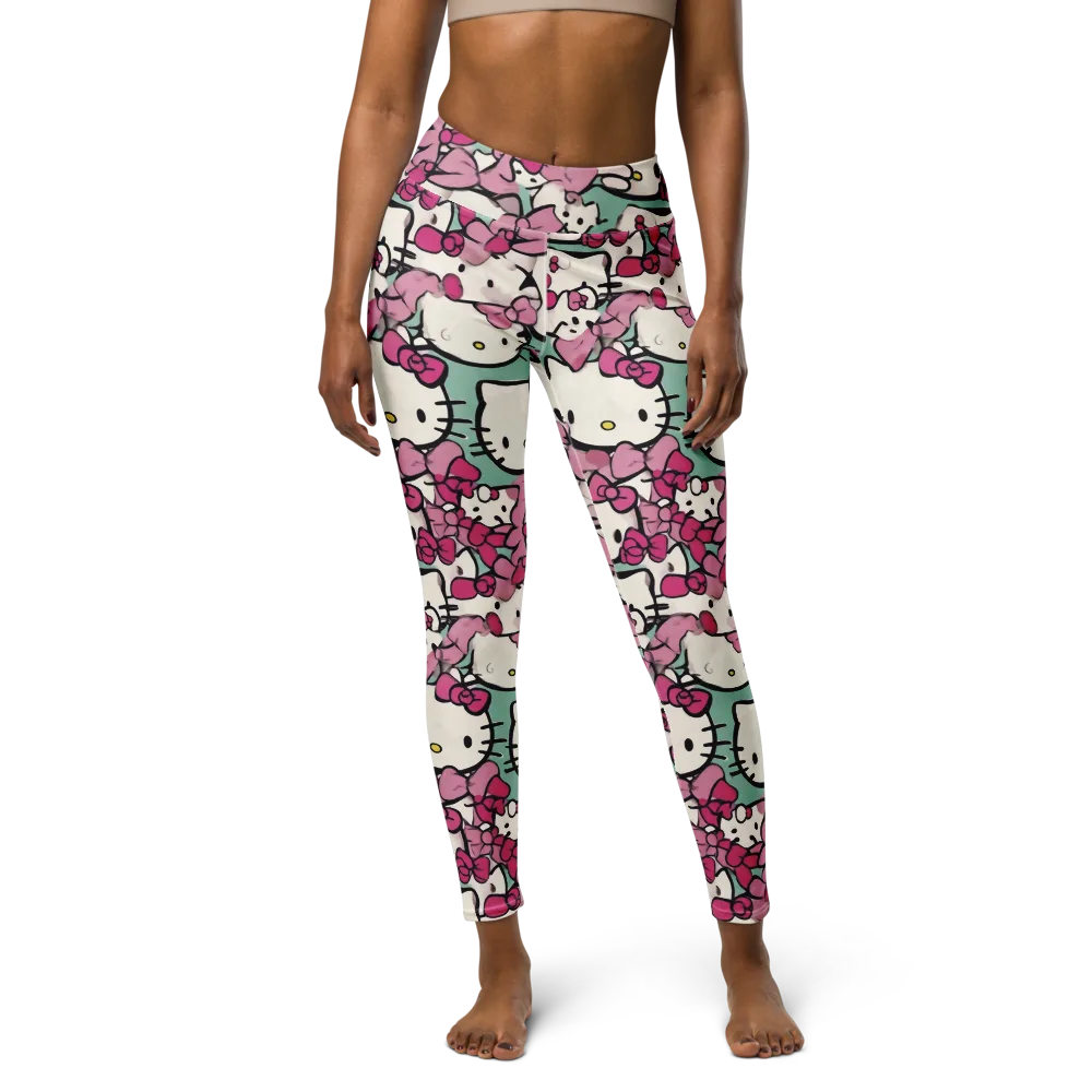 Bowberry Parade on Yoga Leggings — Front