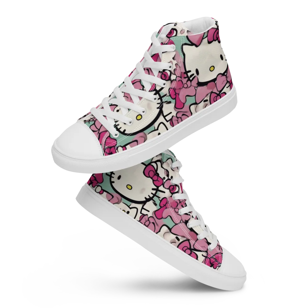 Bowberry Parade on Men's High Top Canvas Shoes — Front