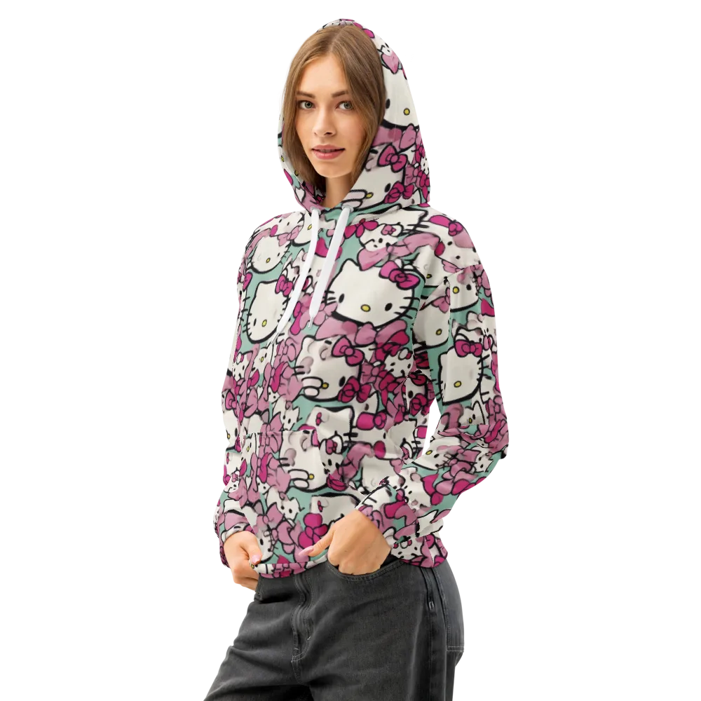 Bowberry Parade on Cotton Hoodie — Left Front