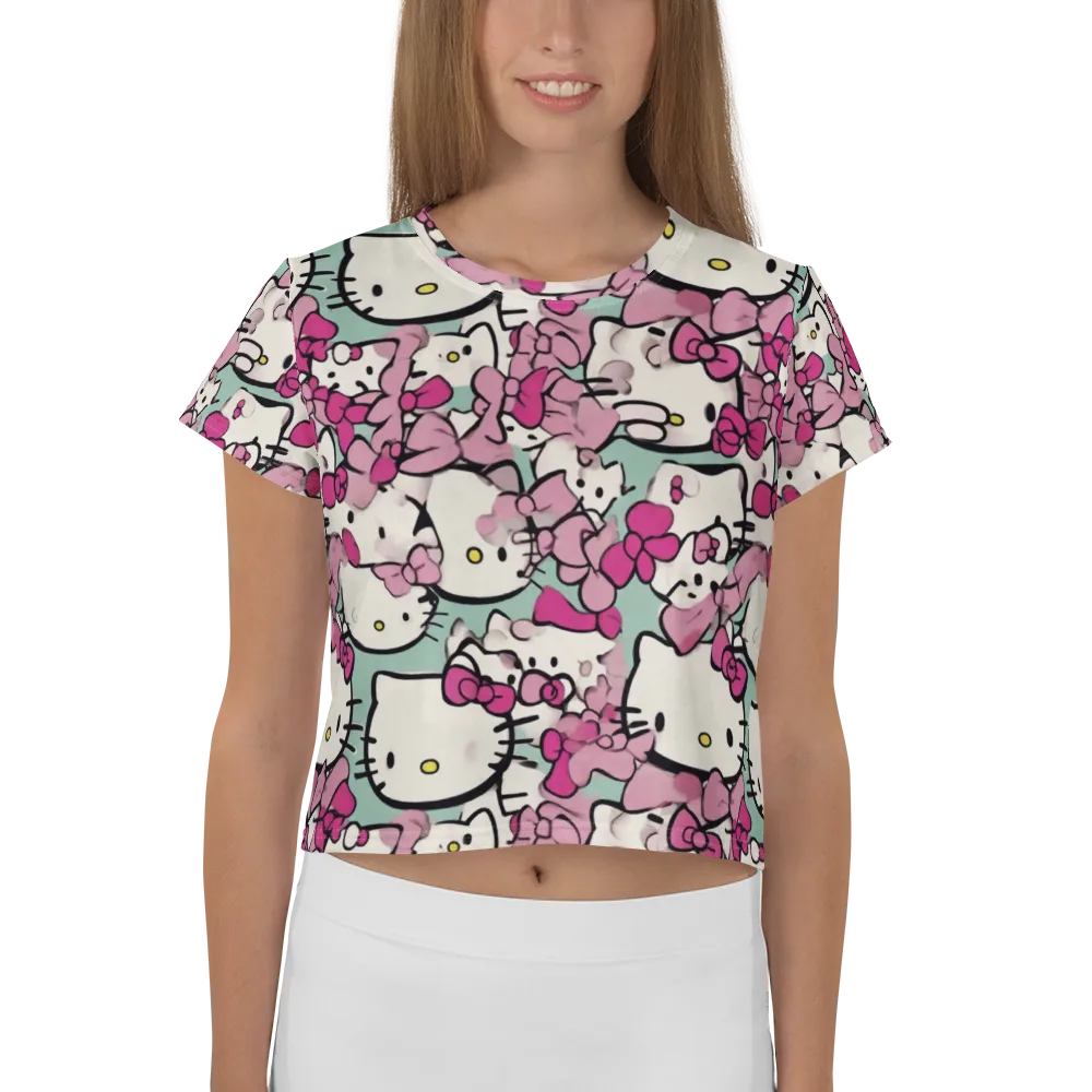 Bowberry Parade on Crop Tee — Front