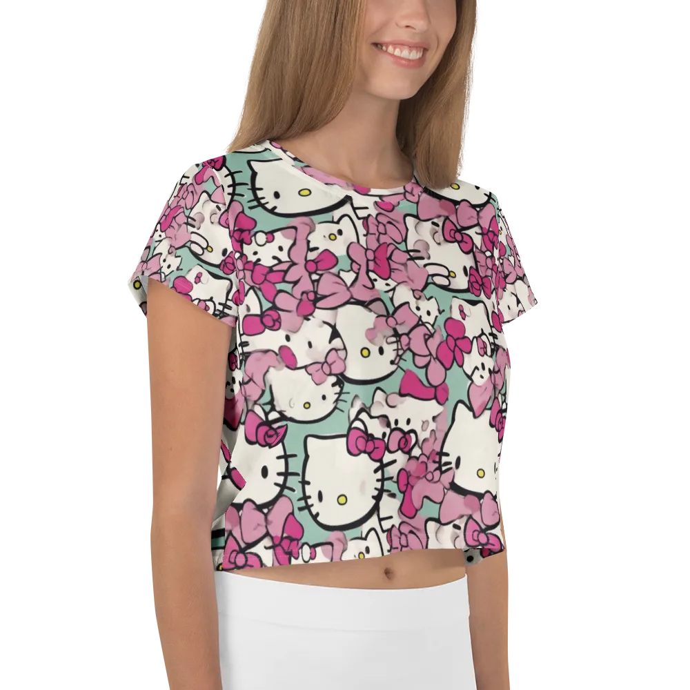 Bowberry Parade on Crop Tee — Right