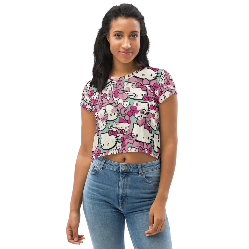 Bowberry Parade on Crop Tee — Front