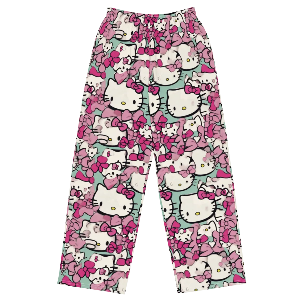 Bowberry Parade on Wide-Leg Pants — Front
