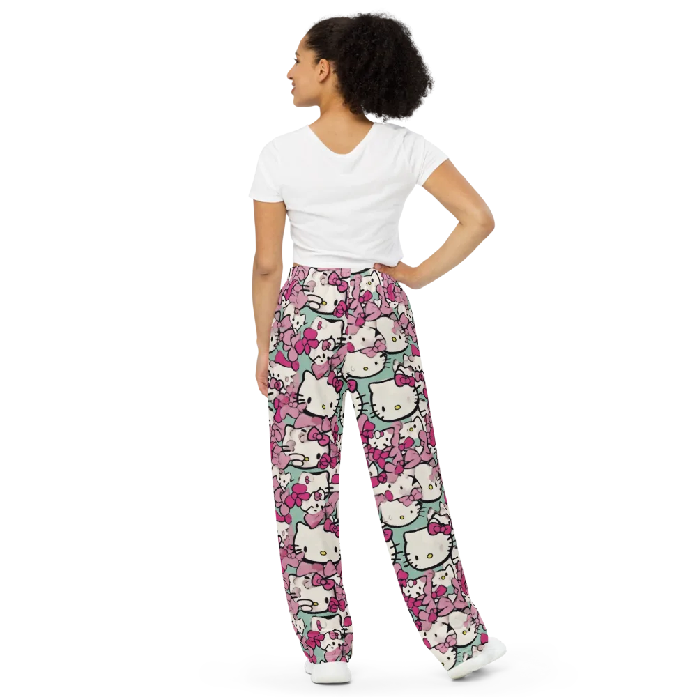 Bowberry Parade on Wide-Leg Pants — Back