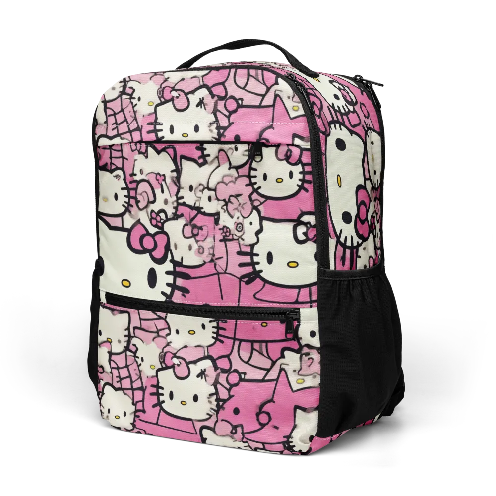 Pink Bow Parade on Utility Backpack — Left Front
