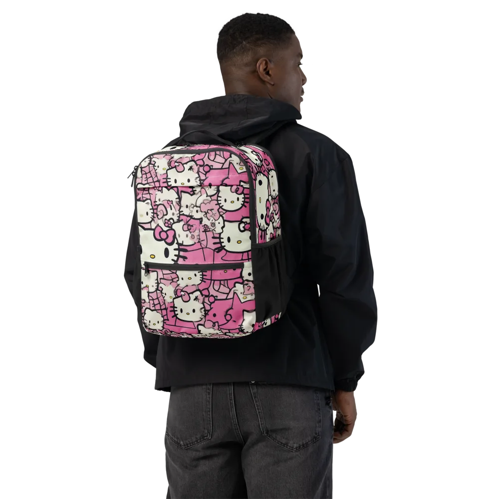 Pink Bow Parade on Utility Backpack — Back