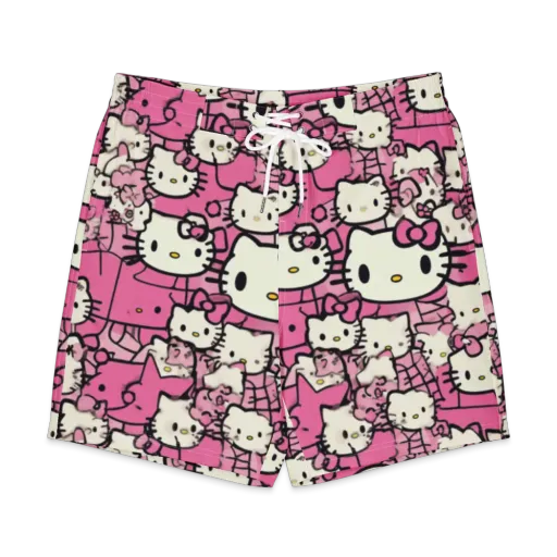 Pink Bow Parade on a Men's Board Shorts