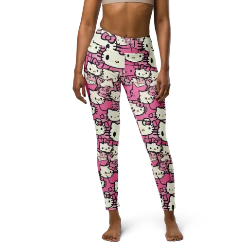 Pink Bow Parade on a Yoga Leggings