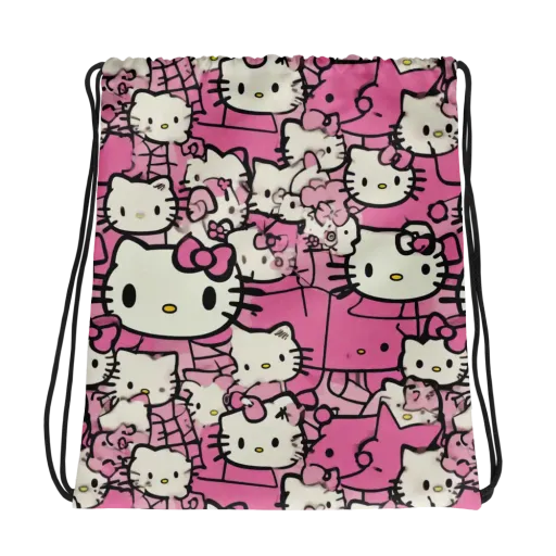 Pink Bow Parade on a Drawstring Bag