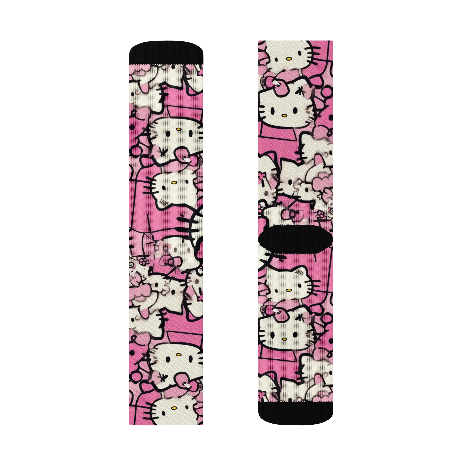 Pink Bow Parade on Socks — Left Sock