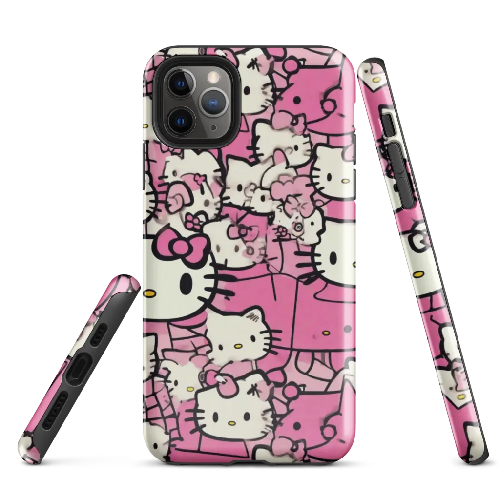 Pink Bow Parade on Tough Case for iPhone® — Front