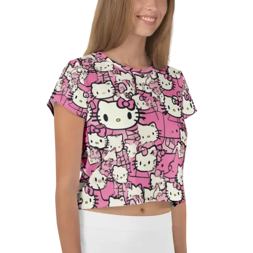 Pink Bow Parade on a Crop Tee