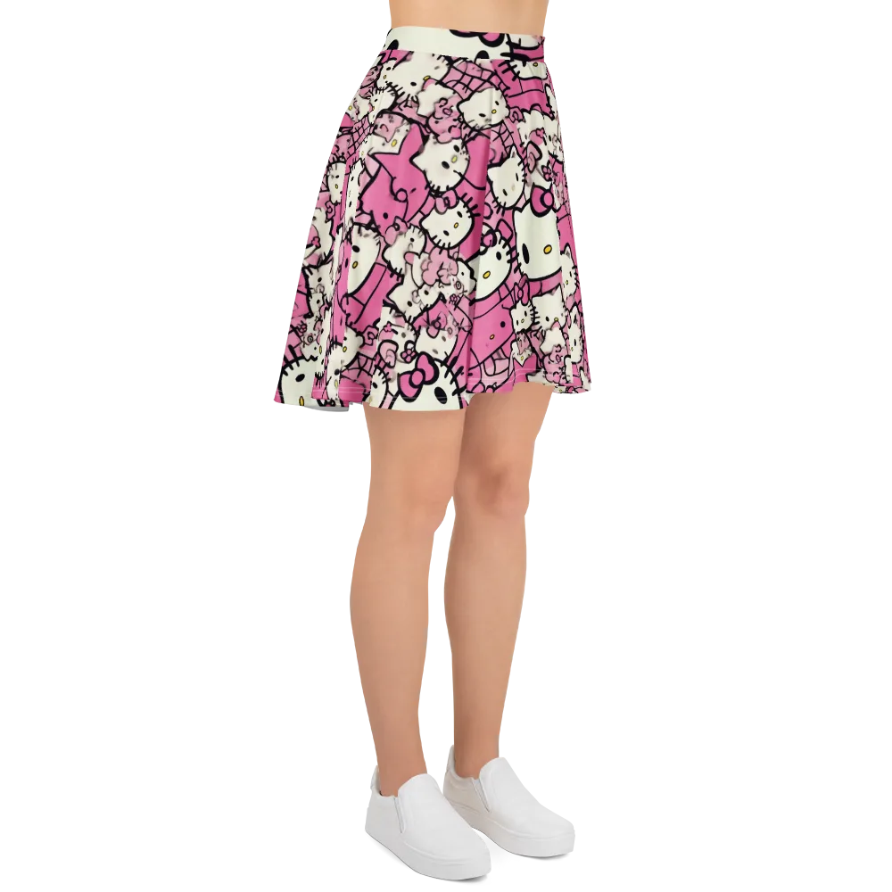 Pink Bow Parade on Skater Skirt — Right